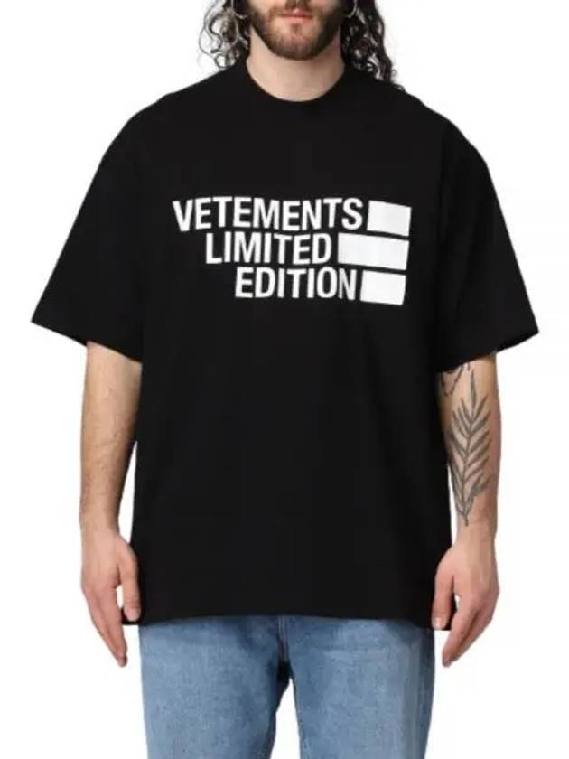 Logo Print Short Sleeve T-Shirt Black - VETEMENTS - BALAAN 2