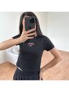 AU Australia 8BALL BABY Slim Fit Crop T Shirt ST1M0252 Black WOMENS - STUSSY - BALAAN 5