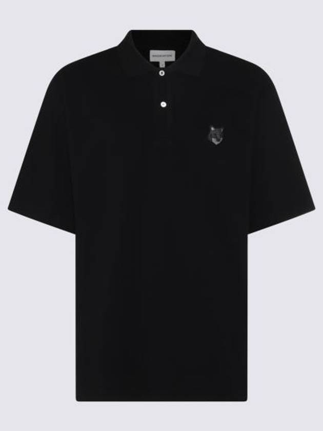 Bold Fox Head Patch Oversized Polo Shirt Black - MAISON KITSUNE - BALAAN 2