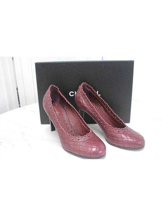 burgundy women s shoes - CHANEL - BALAAN 1