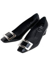 Buckle Patent Leather 45mm Square Toe Pumps Heel Black - ROGER VIVIER - BALAAN.