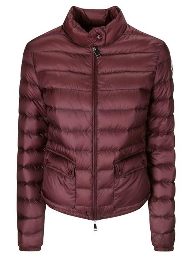 Lance logo patch short down jacket burgundy - MONCLER - BALAAN 1