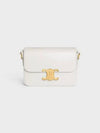 Teen Triomphe Shiny Calfskin Cross Bag White - CELINE - BALAAN 2