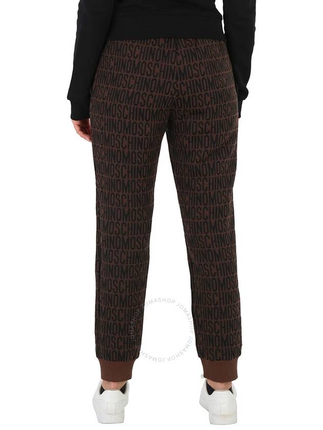 Moschino Ladies Fantasy Print Brown Allover Monogram Joggers, Brand Size 40 (US Size 6) - MOSCHINO - BALAAN 3