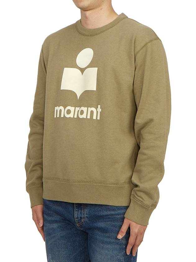 Mikoy Logo Cotton Sweatshirt Moss Green - ISABEL MARANT - BALAAN 3