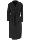 Poldo Wool Robe Style Single Coat Dark Grey - MAX MARA - BALAAN 2