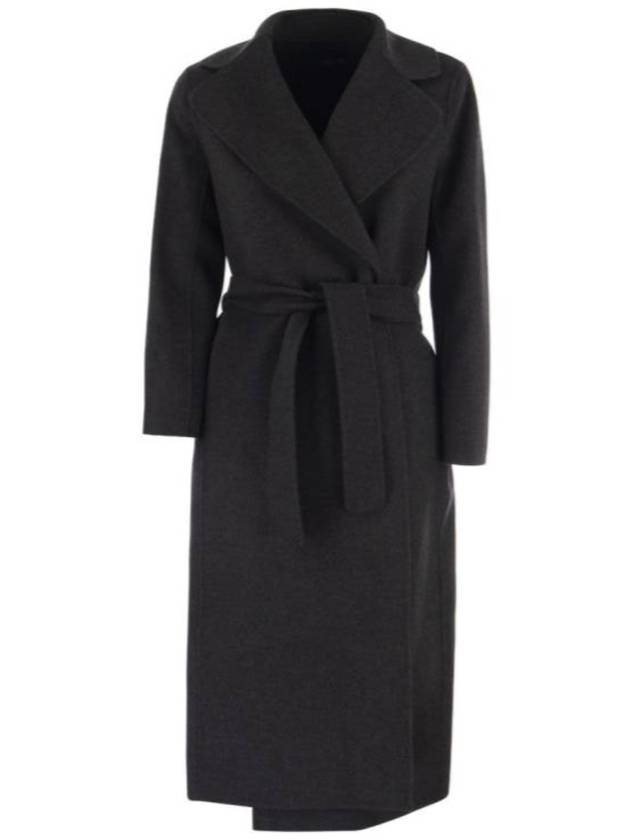 Poldo Wool Robe Style Single Coat Dark Grey - MAX MARA - BALAAN 2