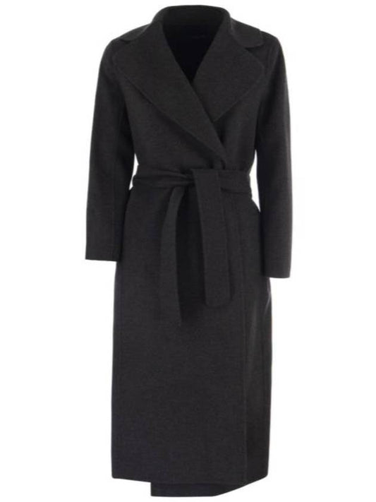 S Poldo Wool Robe Style Coat Dark Gray - MAX MARA - BALAAN 2