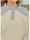 Women's Ether Wool Collar Knit Top Ivory - MICANE - BALAAN 5