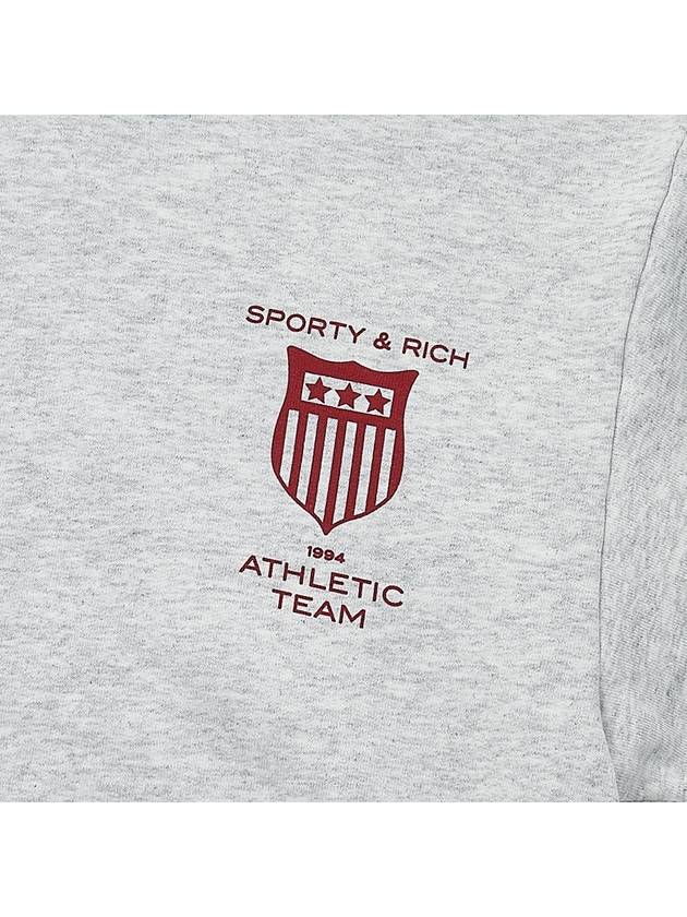 Athletic Team Hooded Top Gray - SPORTY & RICH - BALAAN.