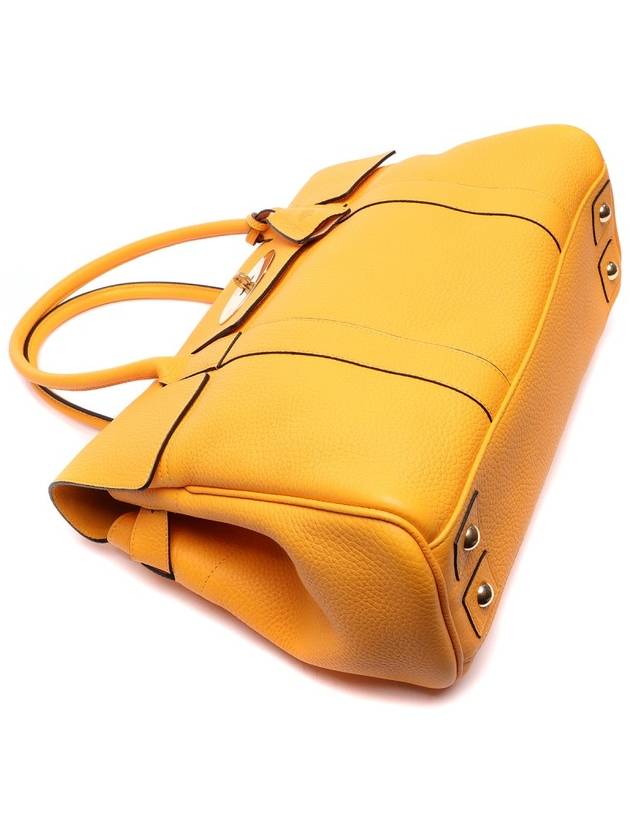 Heavy Grain Bayswater Tote Bag Double Yellow - MULBERRY - BALAAN 6