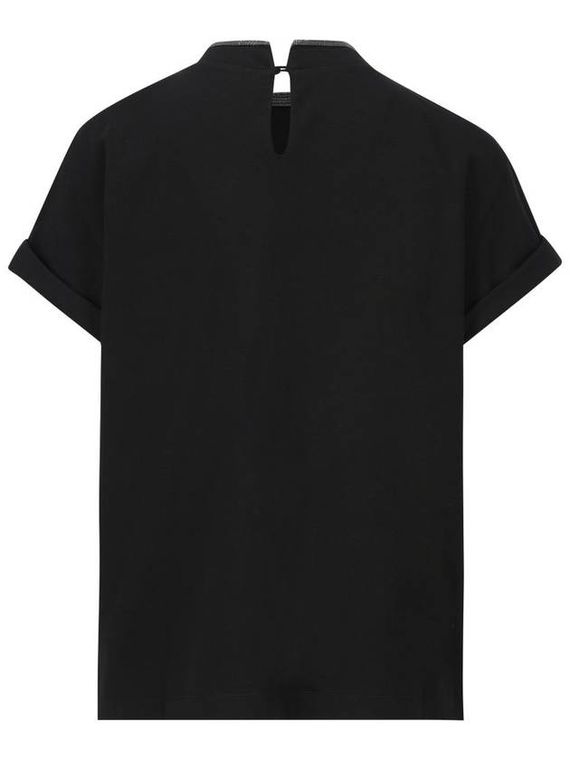 Monilli Jersey Short Sleeve T-Shirt Black - BRUNELLO CUCINELLI - BALAAN 3