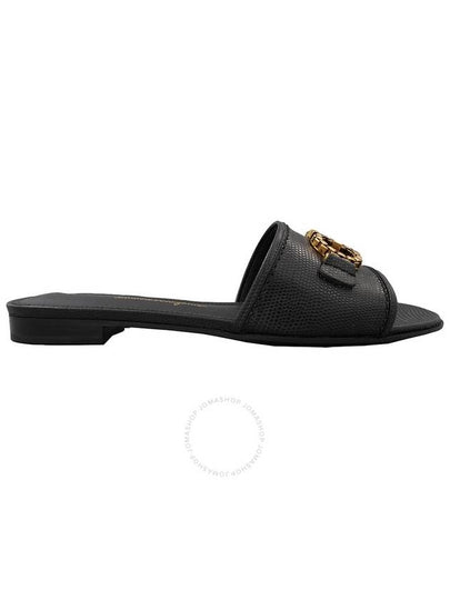 Rhodes Gancini Lizard Slippers Black - SALVATORE FERRAGAMO - BALAAN 2