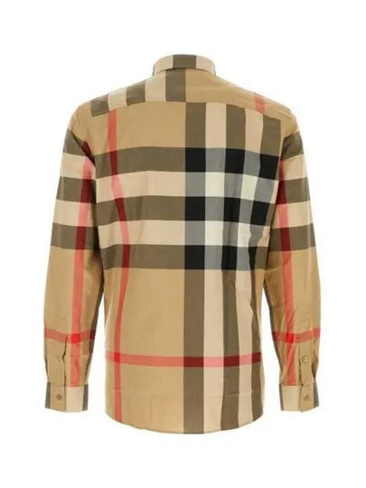 Check Cotton Long Sleeve Shirt Archive Beige - BURBERRY - BALAAN 2