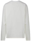 Logo Print Long Sleeve T Shirt White - JIL SANDER - BALAAN 4