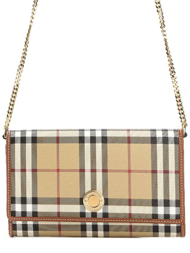 Check Chain Strap Long Wallet Beige - BURBERRY - BALAAN 2