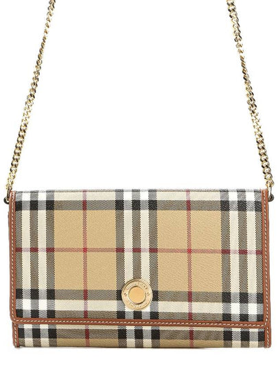 Check Chain Strap Long Wallet Beige - BURBERRY - BALAAN 2