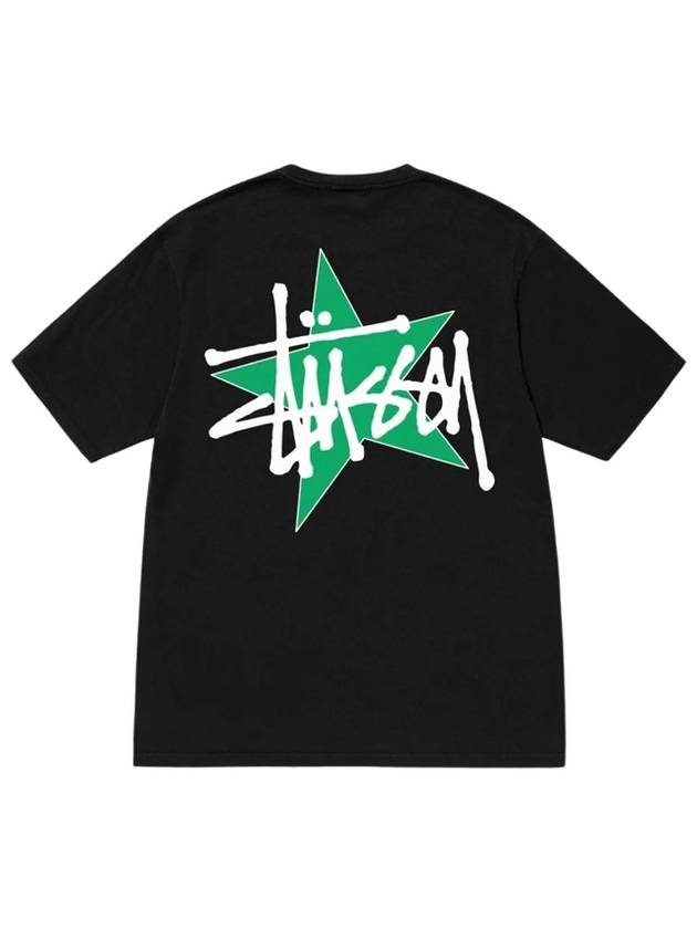 star pigment dyed t shirt black women - STUSSY - BALAAN 1