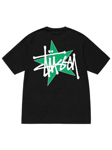 star pigment dyed t shirt black women - STUSSY - BALAAN 1