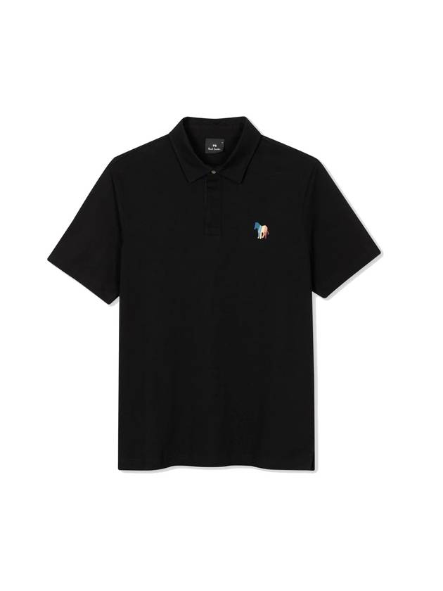 Men's Collar Short Sleeve T-Shirt Black - PAUL SMITH - BALAAN 1