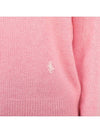 Embroidered Logo Crew Neck Cashmere Knit Top Pink - SPORTY & RICH - BALAAN 9