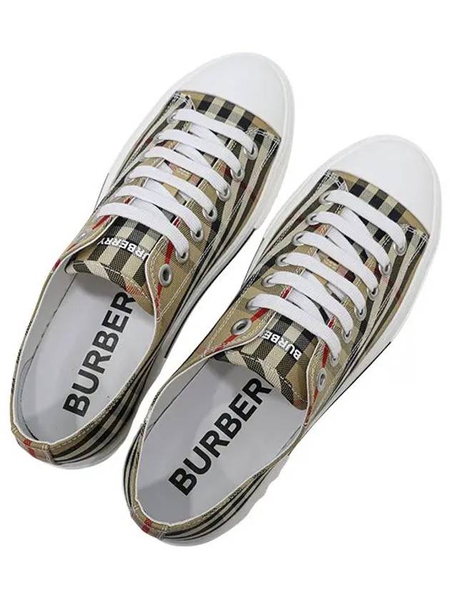 Vintage Check Cotton Sneakers Archive Beige - BURBERRY - BALAAN 8