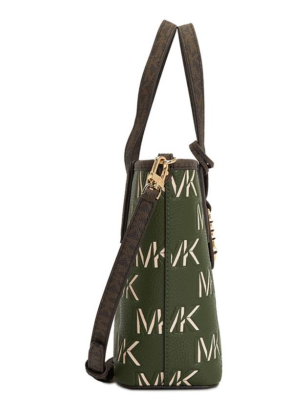 Eliza Extra Small Embossed Logo Tote Bag Green - MICHAEL KORS - BALAAN 5