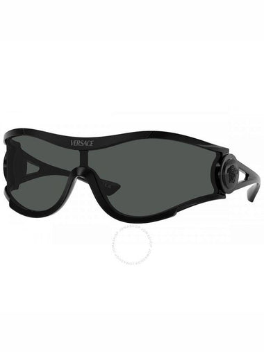 Versace Dark Grey Shield Unisex Sunglasses VE4475 536087 142 - VERSACE - BALAAN 1