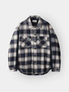 Ombre check quilted shirt jacket navy - INDUST - BALAAN 1