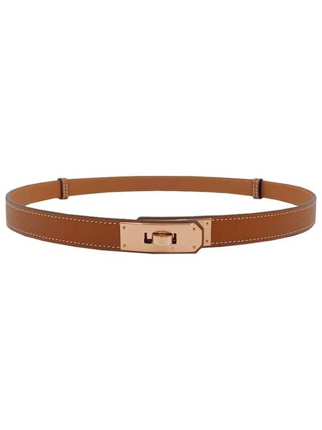 Women's Kelly 18 Leather Belt Brown - HERMES - BALAAN 2