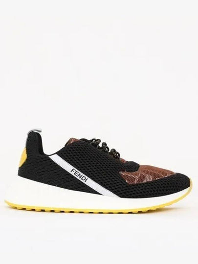 Kids Logo Mesh Low Top Sneakers Black - FENDI - BALAAN 2