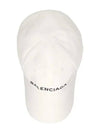 Logo Classic Logo Cap Hat White - BALENCIAGA - BALAAN 4