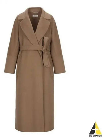 S Women Elisa Wool Long Coat Camel - MAX MARA - BALAAN 1