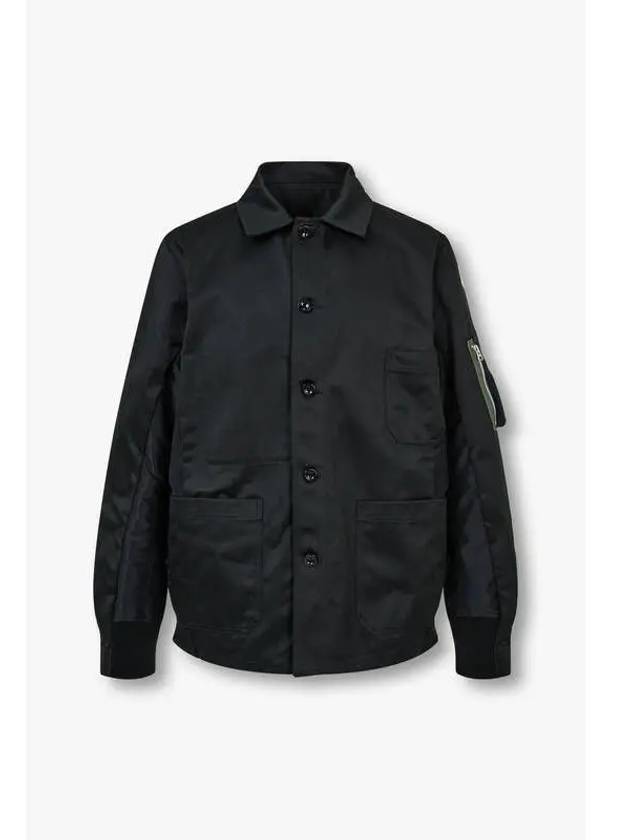 Men s nylon patch shirt type blouson black - SACAI - BALAAN 1