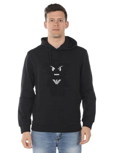 Hooded Sweatshirt 3G1M711J07ZNERO BLACK - EMPORIO ARMANI - BALAAN 1