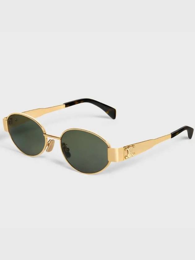 Eyewear Triomphe 01 Metal Sunglasses Gold Green - CELINE - BALAAN 2