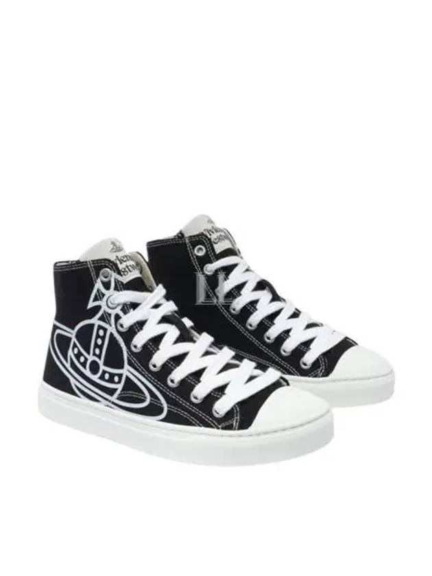 Women's Plimsoll Logo High Top Sneakers Black - VIVIENNE WESTWOOD - BALAAN 2