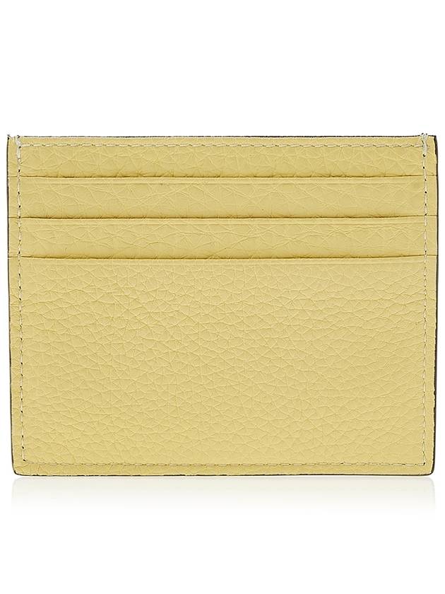 Leather Card Wallet Brown Yellow - FENDI - BALAAN 4