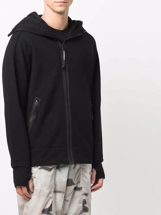 Diagonal Goggles Hood Zip-Up Black - CP COMPANY - BALAAN 3