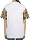 Vintage Check Sleeve Short Sleeve T-Shirt White - BURBERRY - BALAAN 5