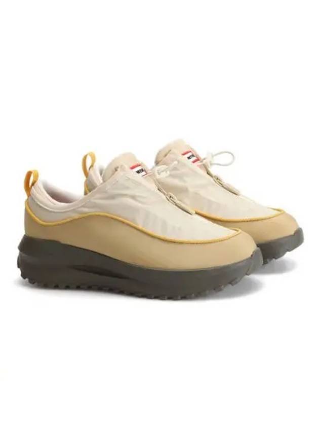 Travel Flow Zip Trainer Low Top Sneakers Canvas Cream - HUNTER - BALAAN 2