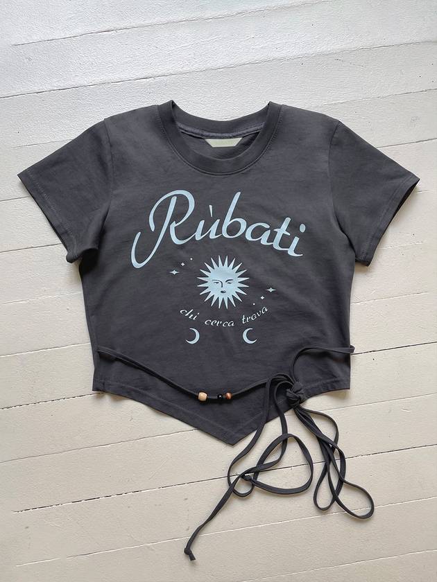 Sun and Moon Strap Tshirt CHARCOAL - RUBATI - BALAAN 2