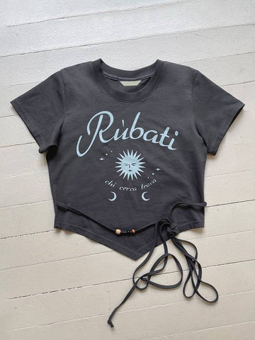 Sun and Moon Strap Tshirt CHARCOAL - RUBATI - BALAAN 1