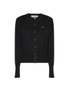 Bea Embroidered Logo Cardigan Black - VIVIENNE WESTWOOD - BALAAN 2