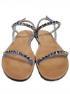 Rockstud Leather Sandals Blue - VALENTINO - BALAAN 3