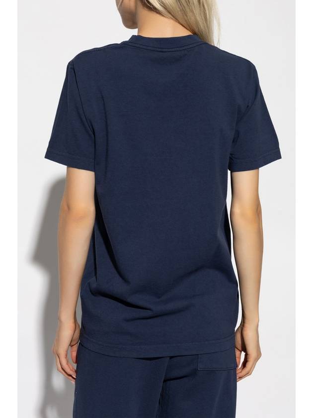 Sporty & Rich Cotton T-Shirt, Unisex, Navy Blue - SPORTY & RICH - BALAAN 4