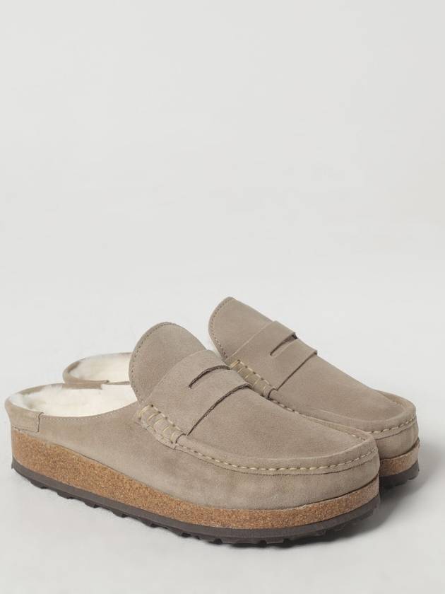 Naples Suede Mule Loafer Taupe Beige - BIRKENSTOCK - BALAAN 3