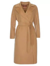 Women's Cles Virgin Wool Single Coat Camel - MAX MARA - BALAAN 1