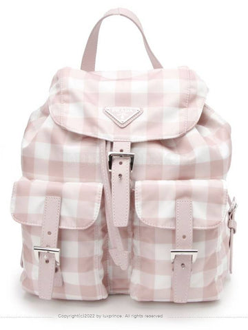 Re nylon check backpack pink 1BZ677 1240hva - PRADA - BALAAN 1