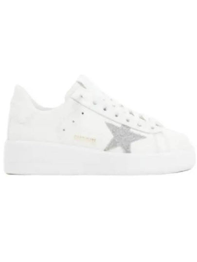 Pure Star Glitter Silver Low Top Sneakers White - GOLDEN GOOSE - BALAAN 2